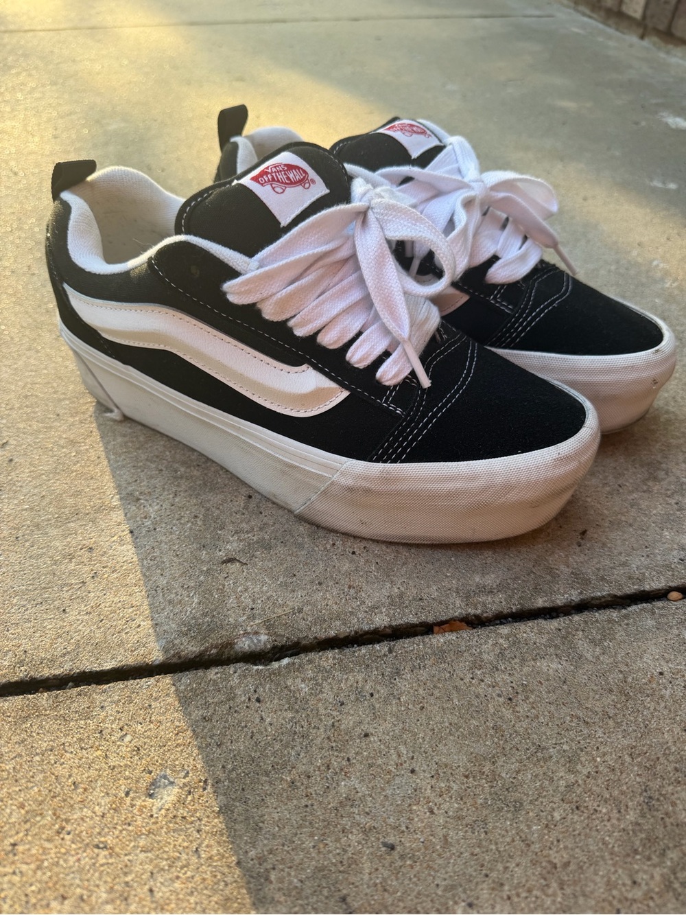 Vans Women’s Old Skool Platform Sneakers - Black & White